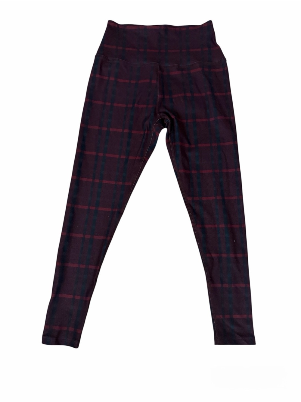 NWT Beyond Yoga Burgundy Plaid Tartan Leggings Dark Cherry Preppy Plaid Large